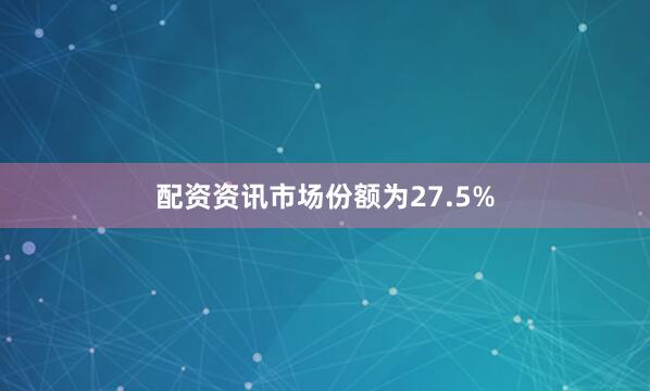 配资资讯市场份额为27.5%